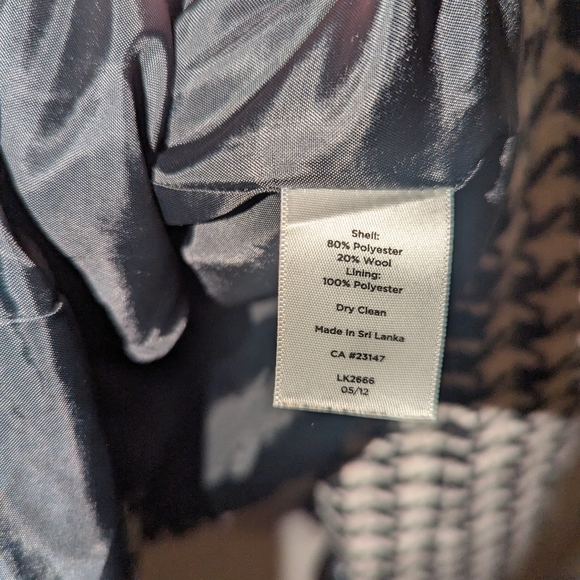 Talbots Black and White Houndstooth Blazer - Picture 7 of 7